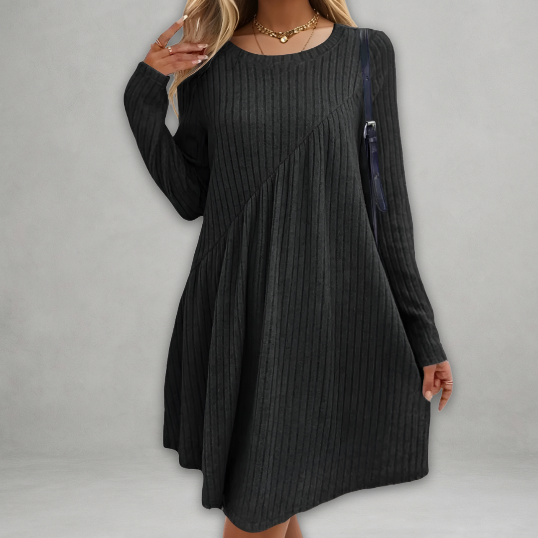 Sofia – Blød Midi Kjole til Kvinder