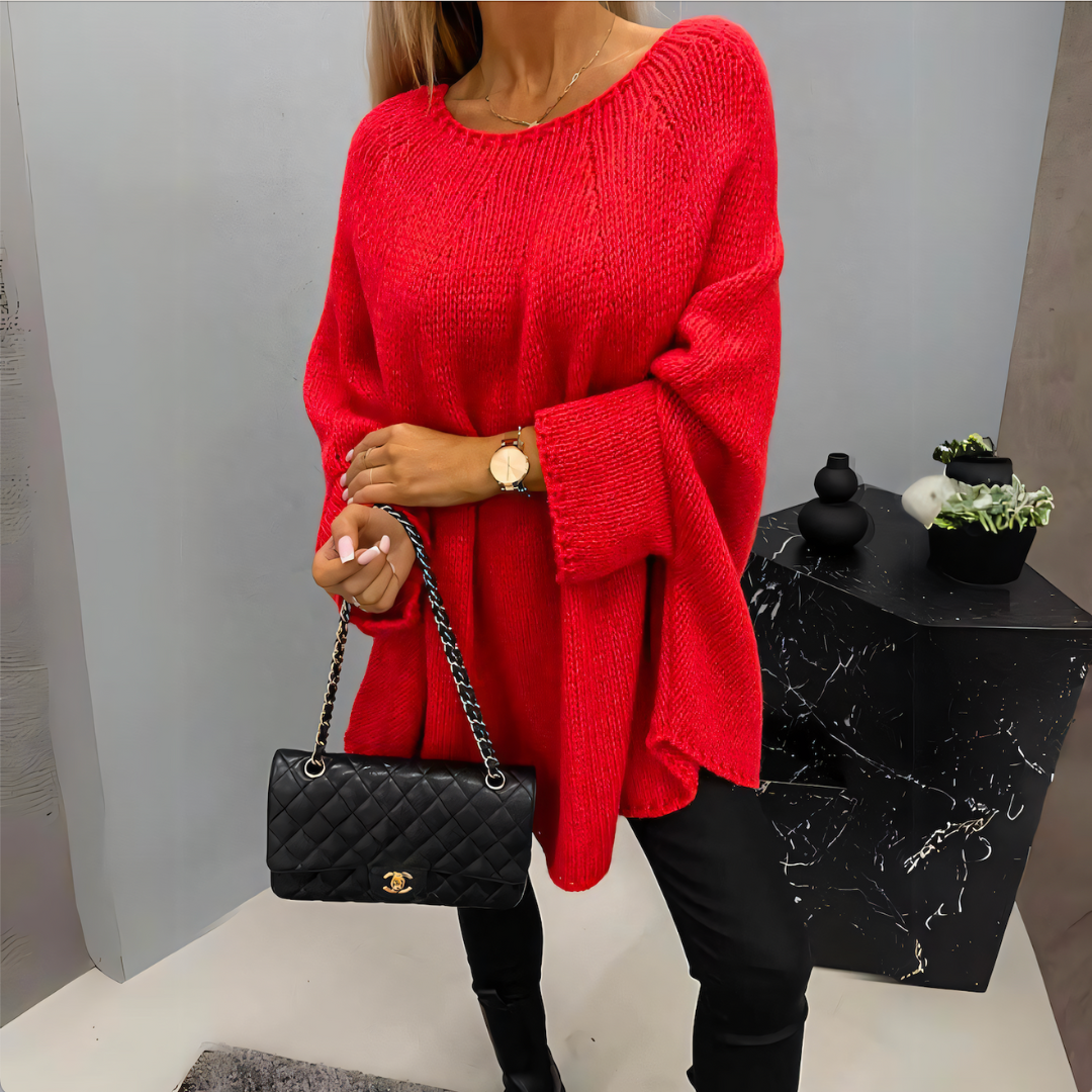 Elena – Oversize Striksweater til Kvinder
