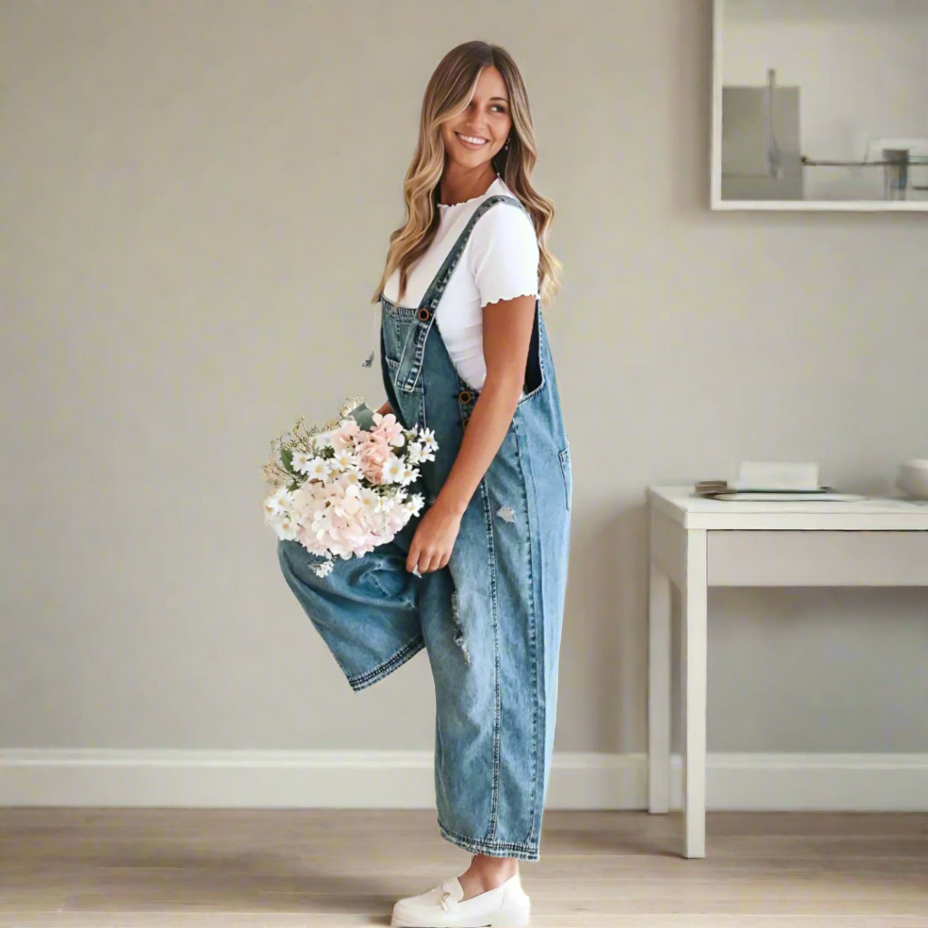 Alethea – Justerbar Jumpsuit i Vintage Vask til Kvinder