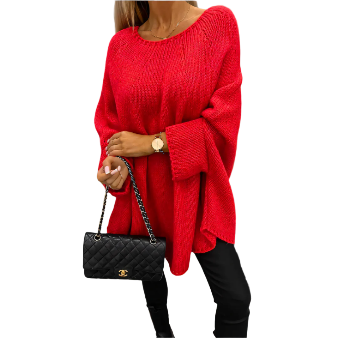 Elena – Oversize Striksweater til Kvinder