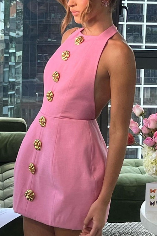 Isabella – Åben-Ryg Kvinde Mini Kjole