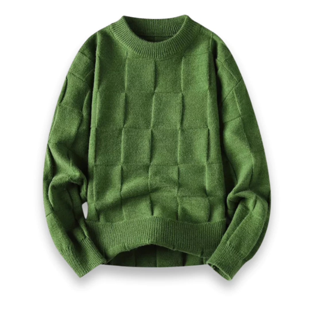Alessandro – Herresweater med Klassisk Ternemønster