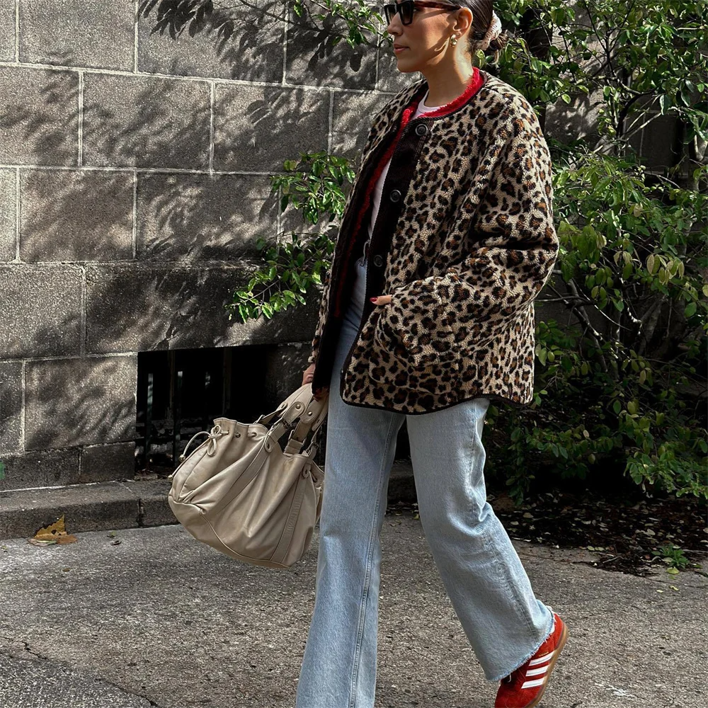 RiccardoValesi Jakke Med Leopardprint Til Kvinder