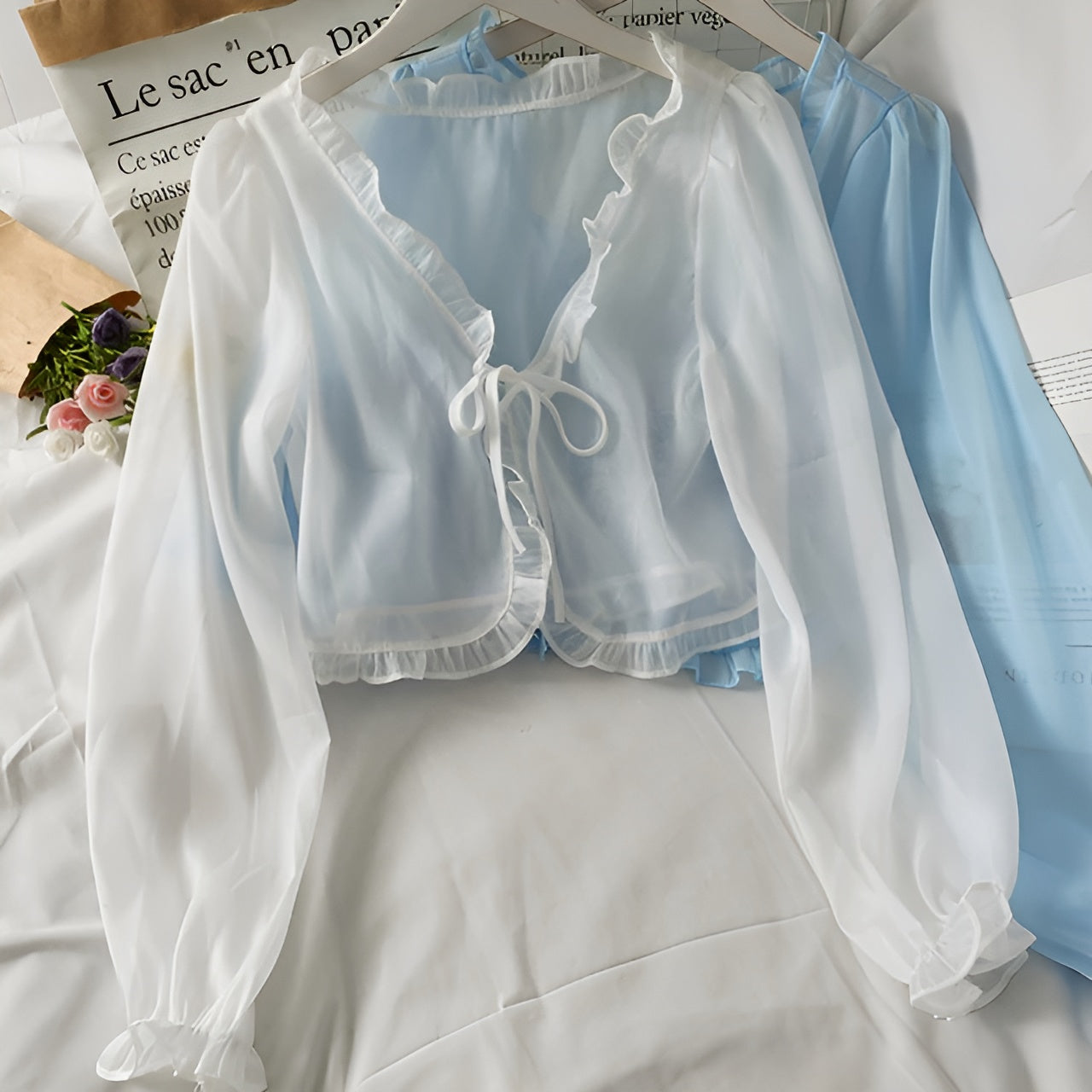 Celeste – Elegant V-Hals Forårsbluse til Kvinder