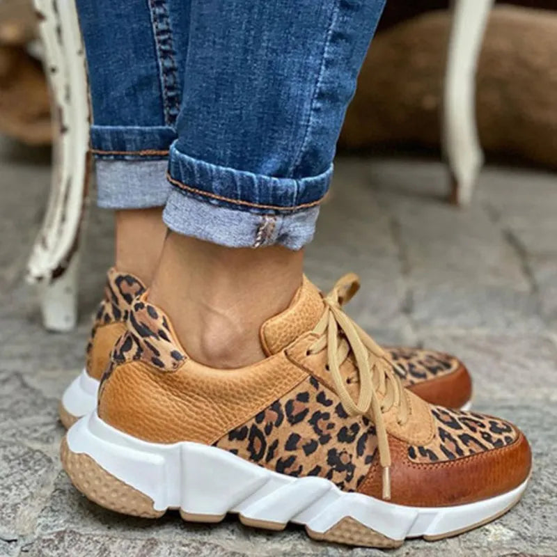 Clara - Stilfulde sneakers til kvinder med leopardprint