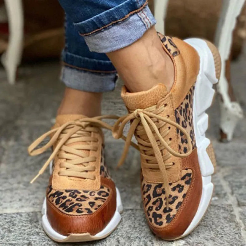 Clara - Stilfulde sneakers til kvinder med leopardprint