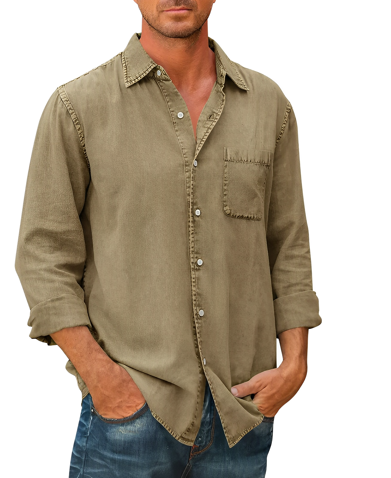 Émile – Afslappet Fit Herre Denim Skjorte