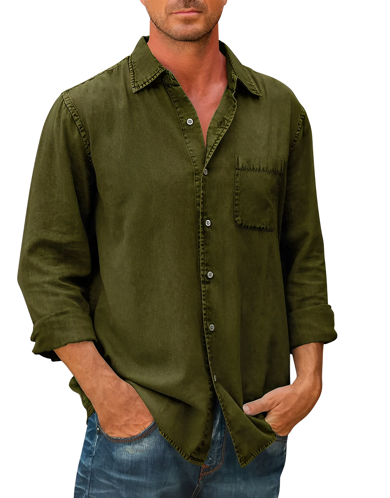 Alessandro – Afslappet Pasform Herre Denim Skjorte