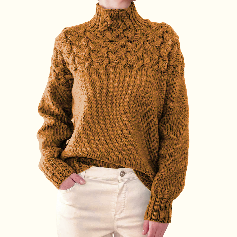 Elena – Varm Strikket Dame Rullekrave