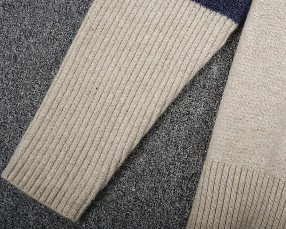 Araminta – Dame Sweater med Høj Hals og Farveblokke