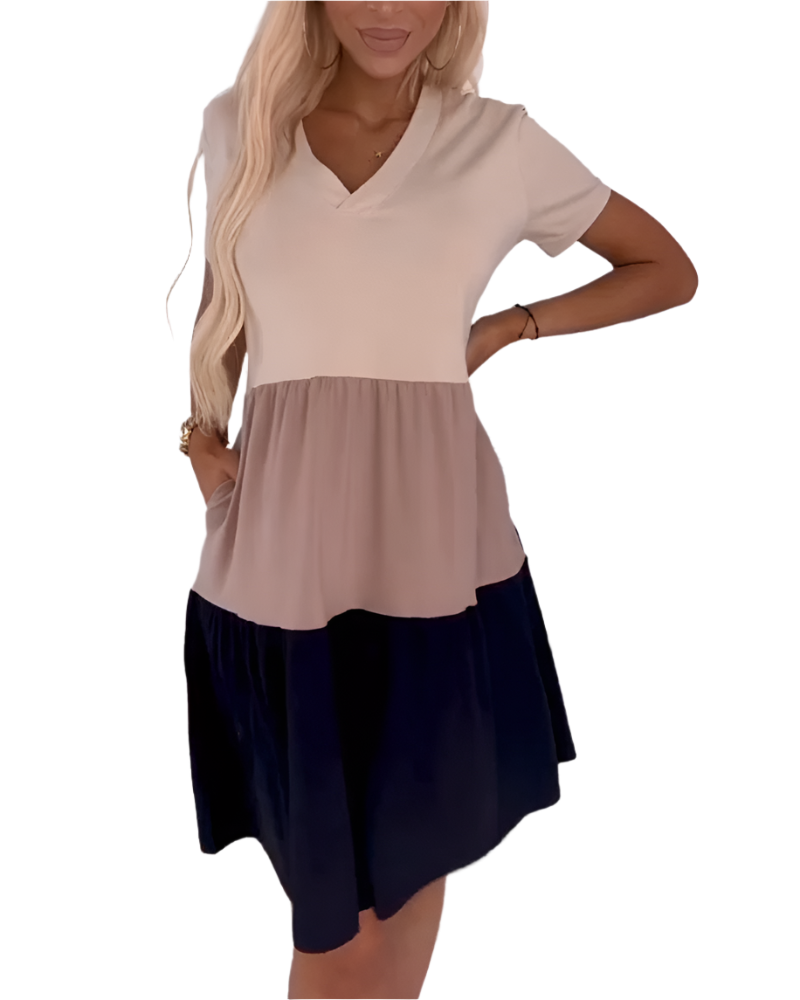 Isabella – Damekjole i Farveblokdesign til Sommerbrug