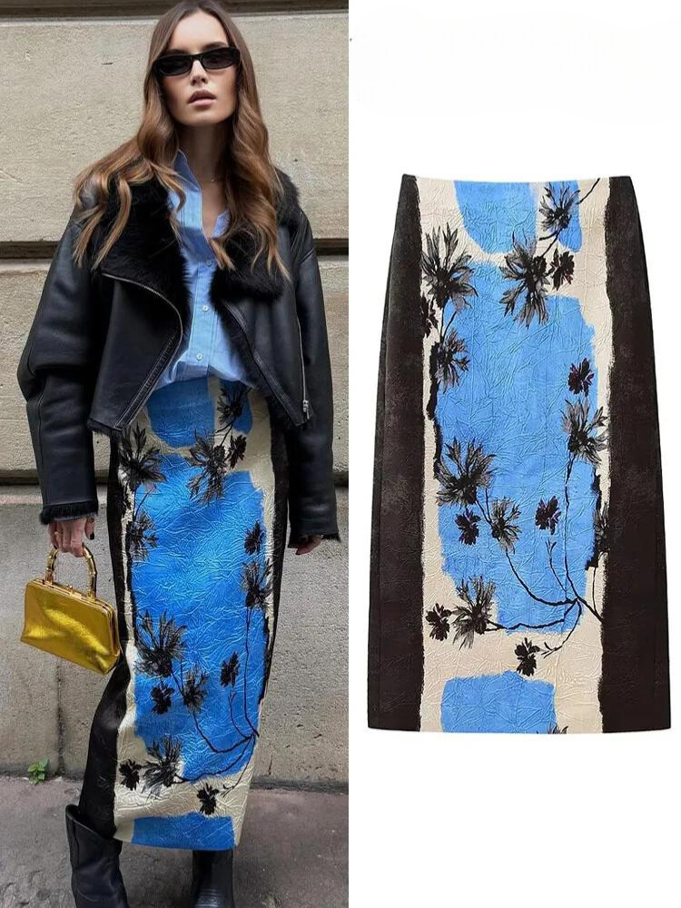 LunaFerretti Glamorous Lang Midi Nederdel Til Kvinder