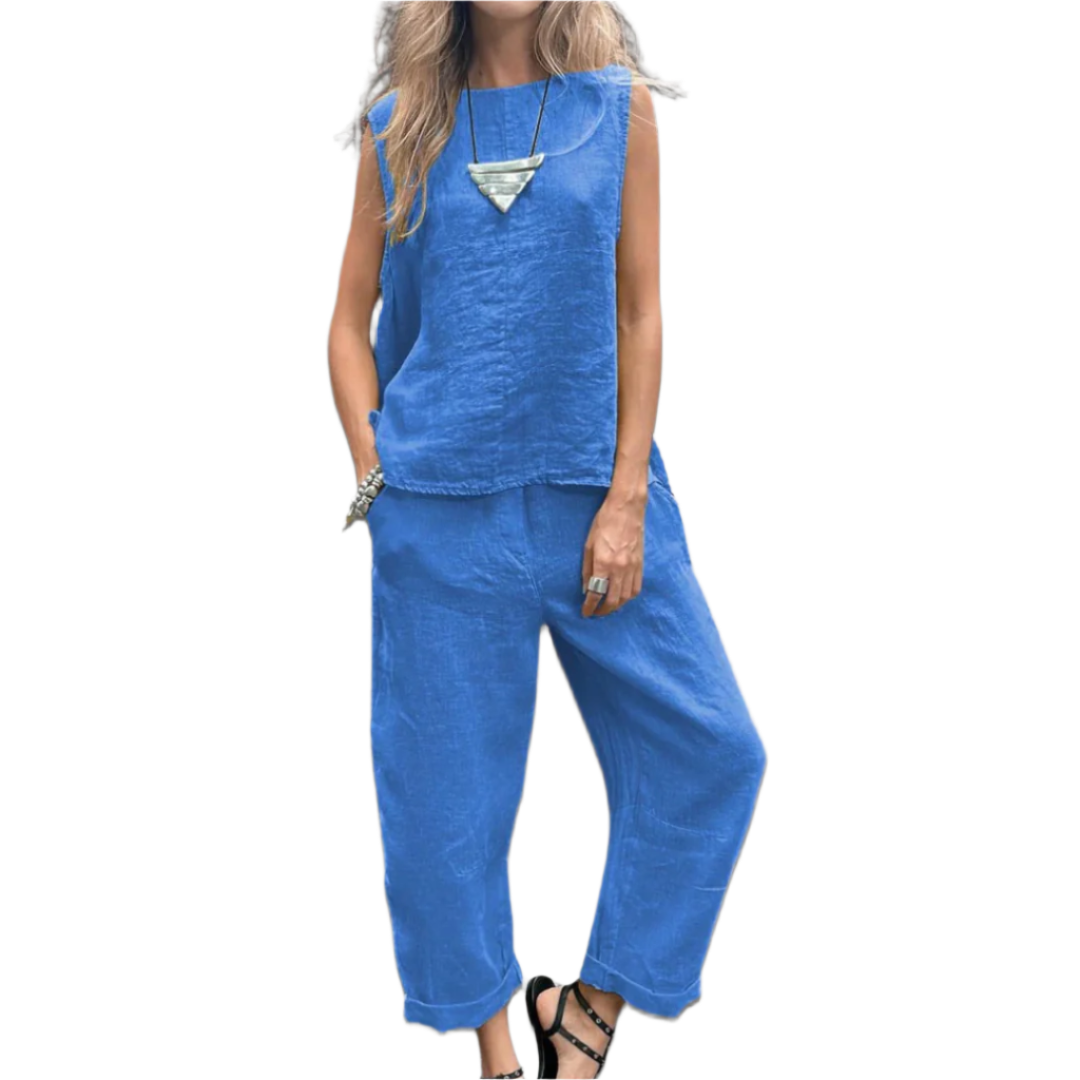 Chiara – Ærmeløs To-delt Sommer Sæt til Kvinder