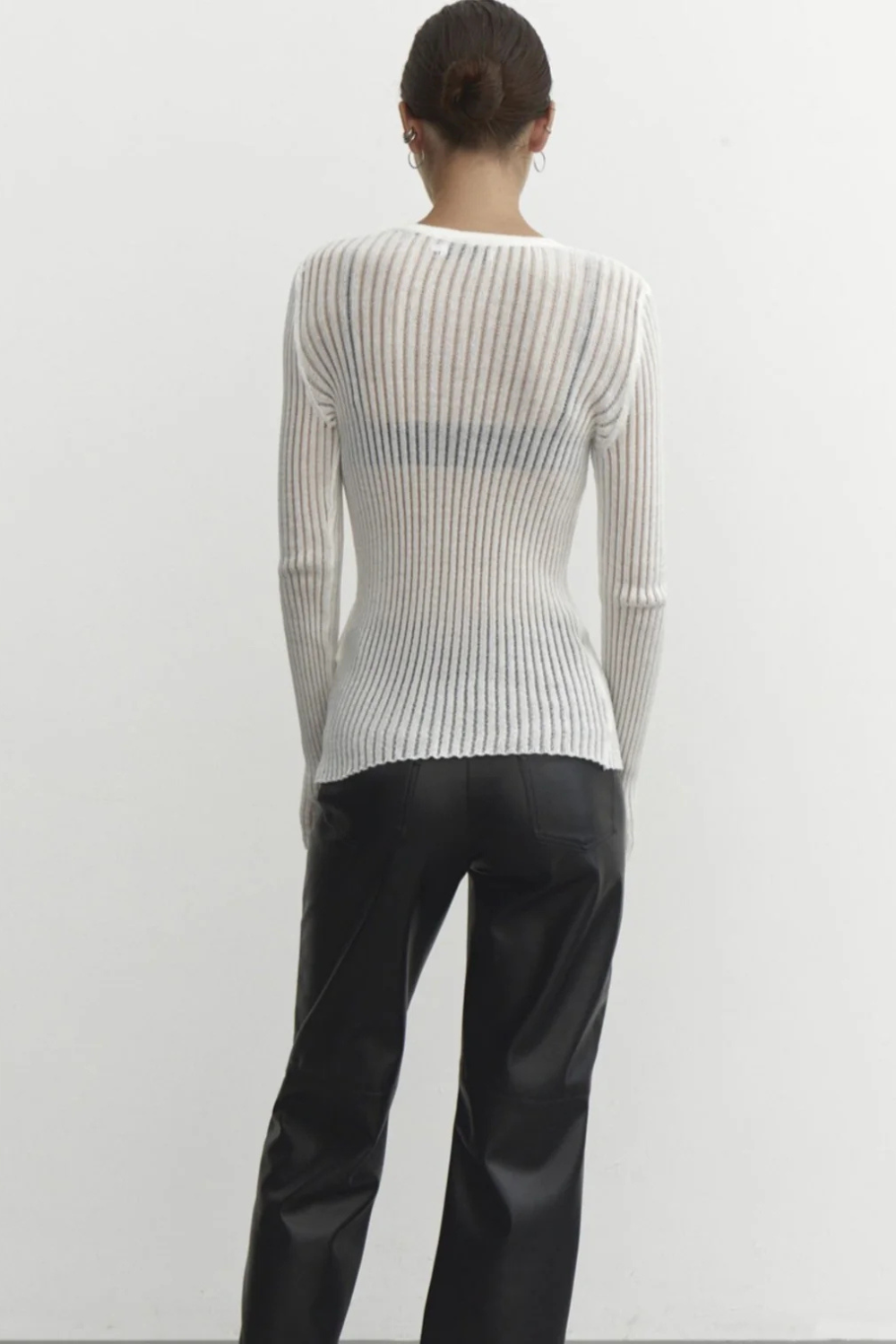 Giulia – Transparent Ribstrikket Damebluse