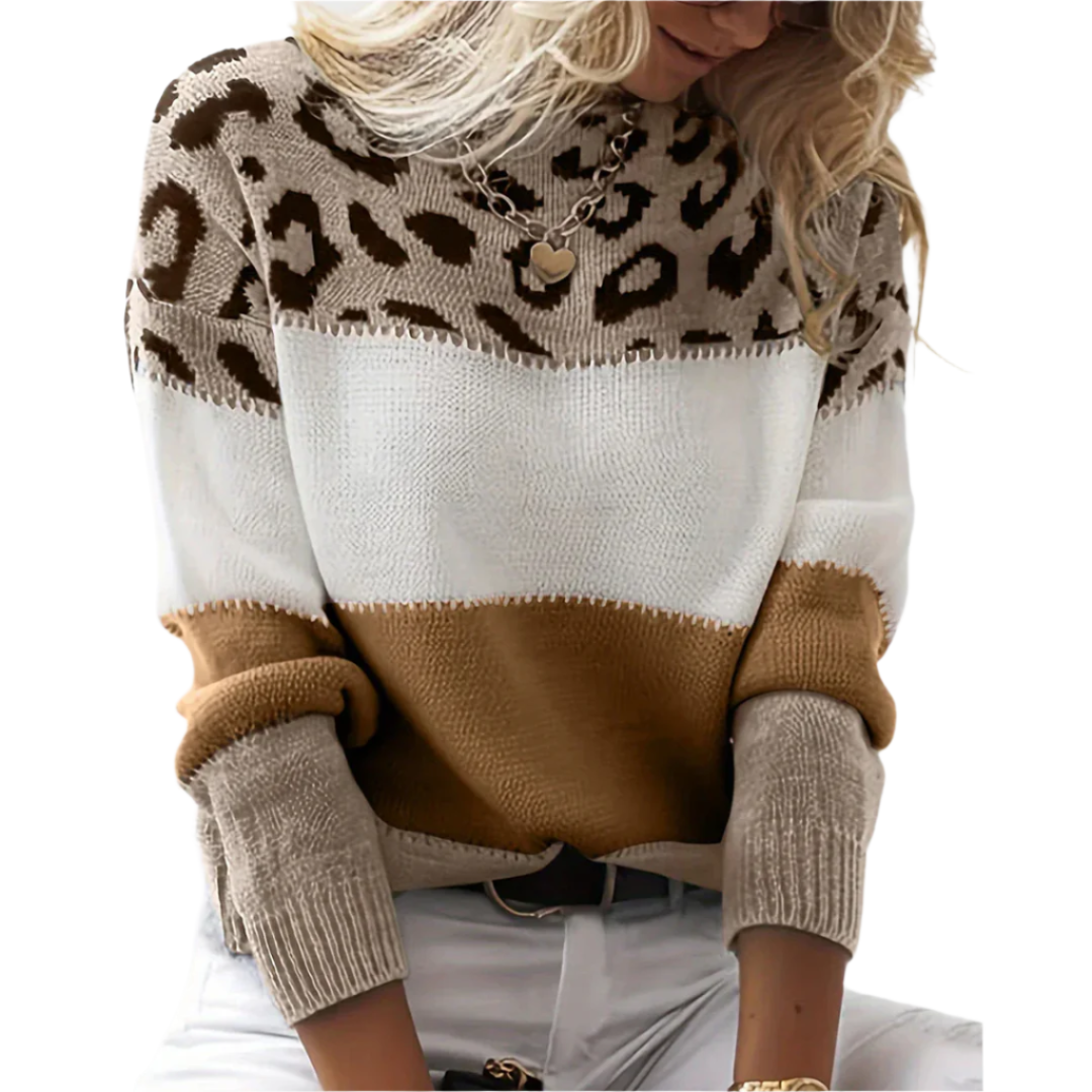 Isabella – Leopardmønstret Cozy Dame Sweater