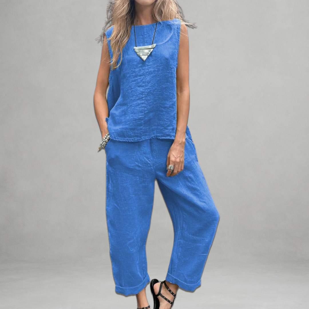 Chiara – Ærmeløs To-delt Sommer Sæt til Kvinder