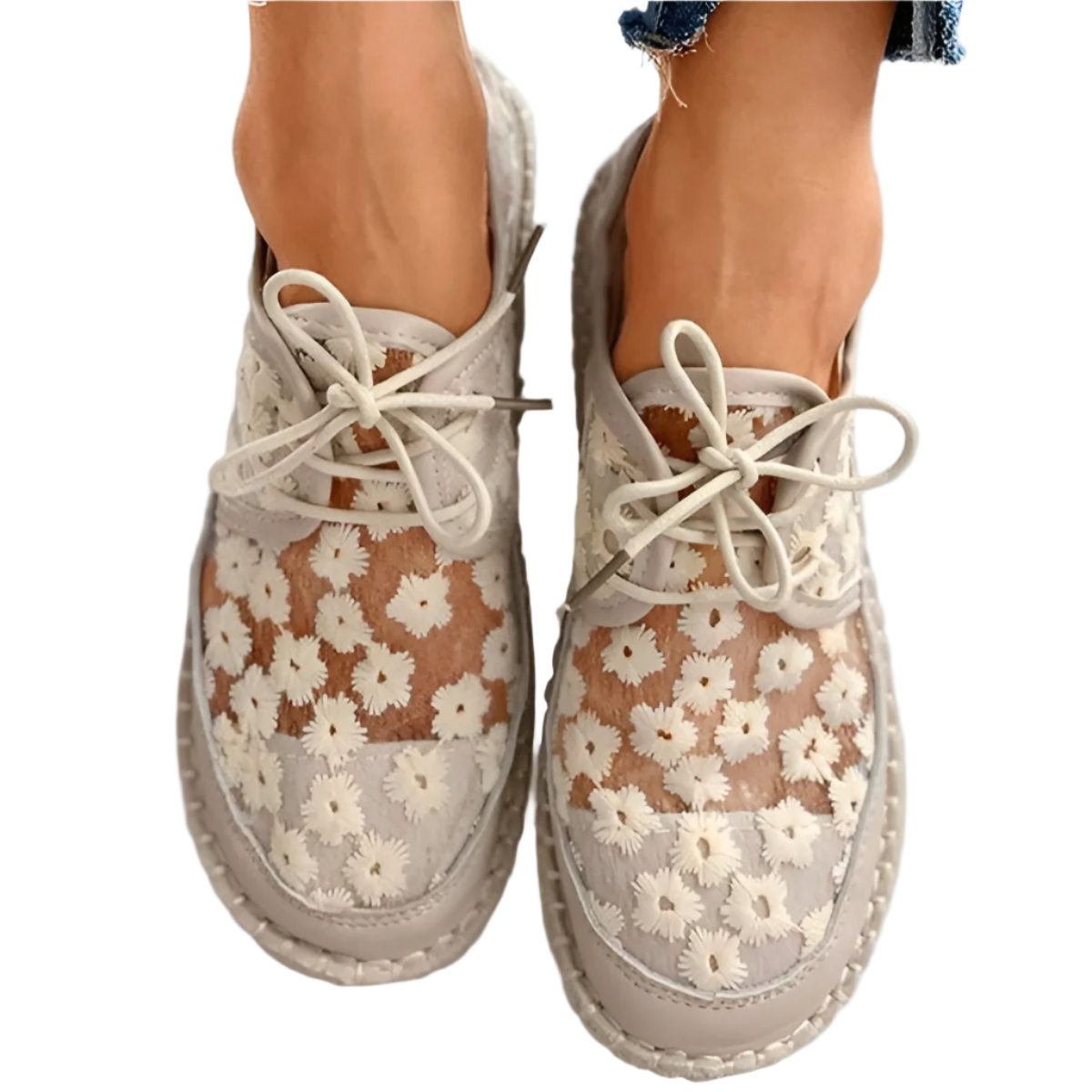 Isabella – Let Damesko med Blomstret Design