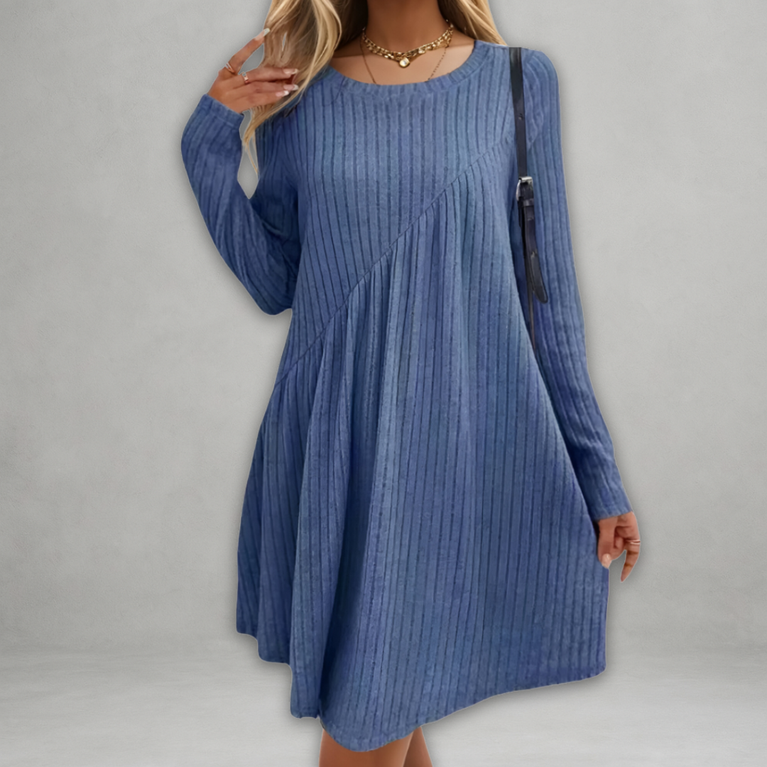 Sofia – Blød Midi Kjole til Kvinder