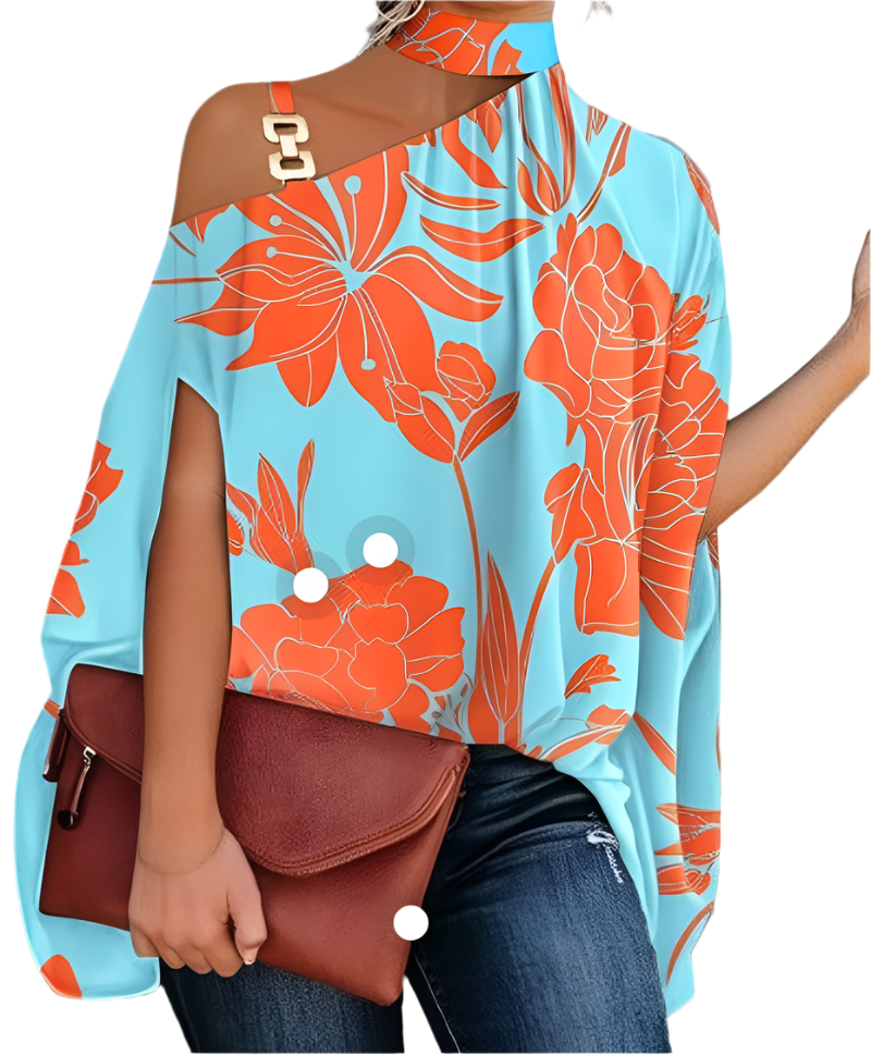 Lucia – Elegant Blomstret Top til Dame