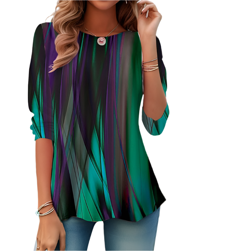 Chiara – Dame T-shirt med Falmet Farvespil