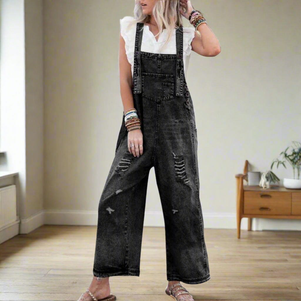 Alethea – Justerbar Jumpsuit i Vintage Vask til Kvinder