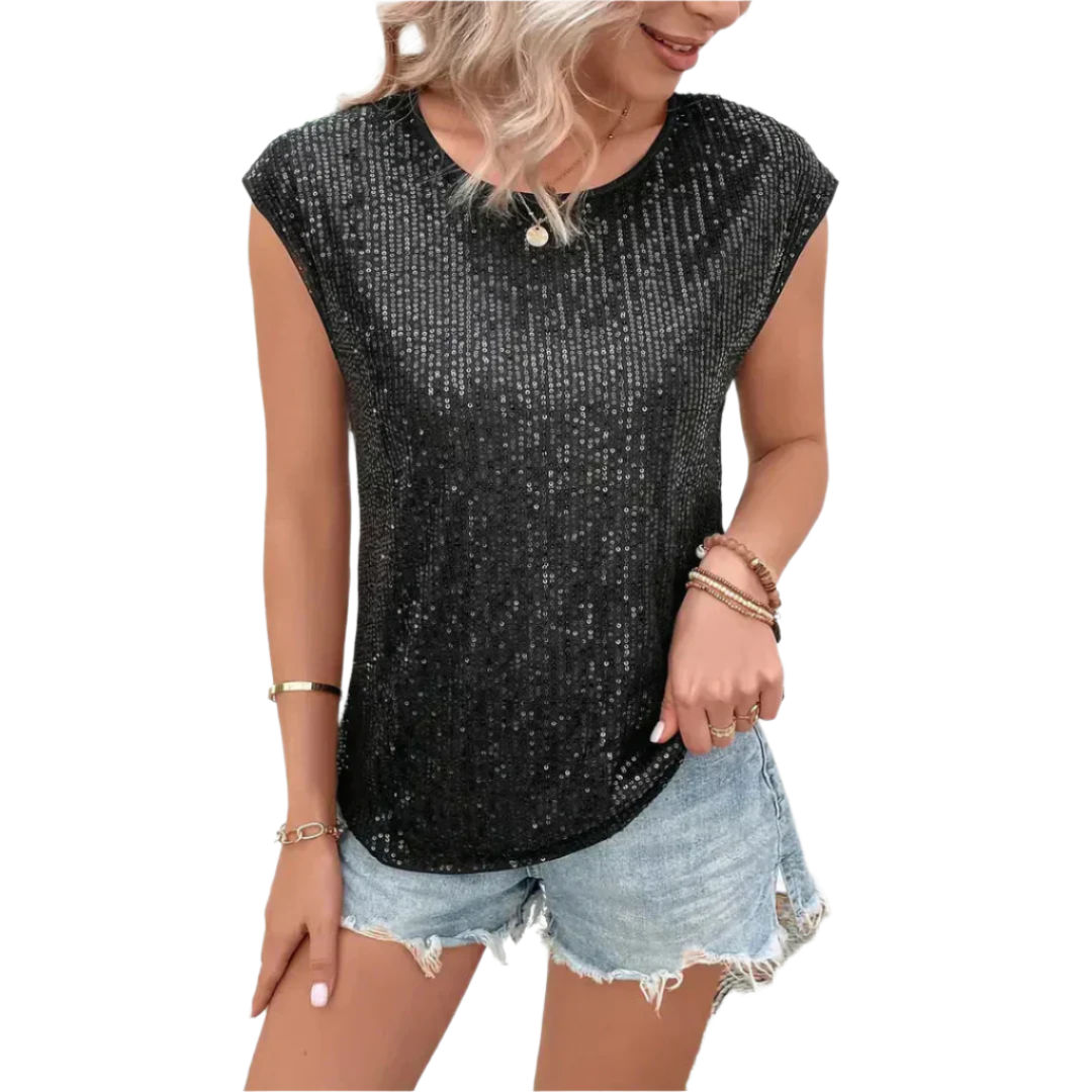 Isabella – Glitrende Kvinders Palliet Aftentop