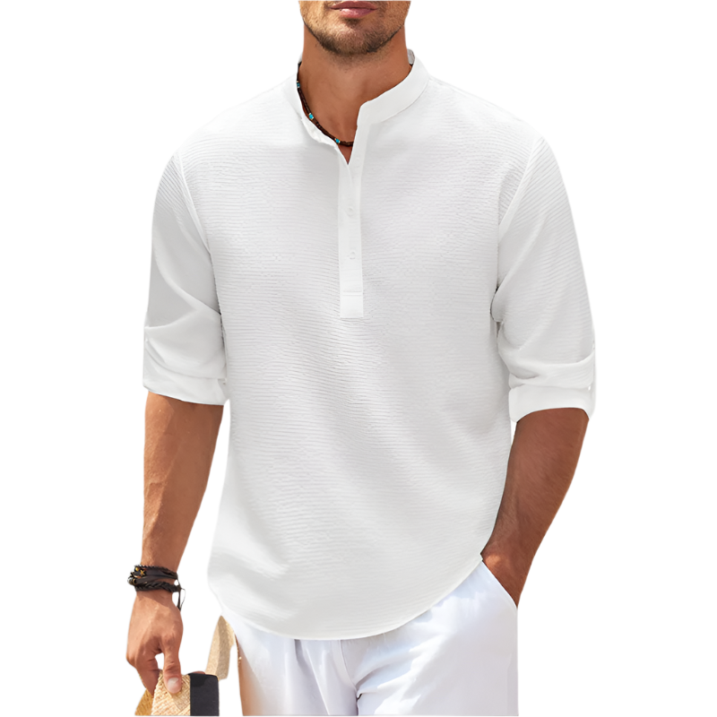 Lorenzo – Stretch-Fit Herre Henley Skjorte