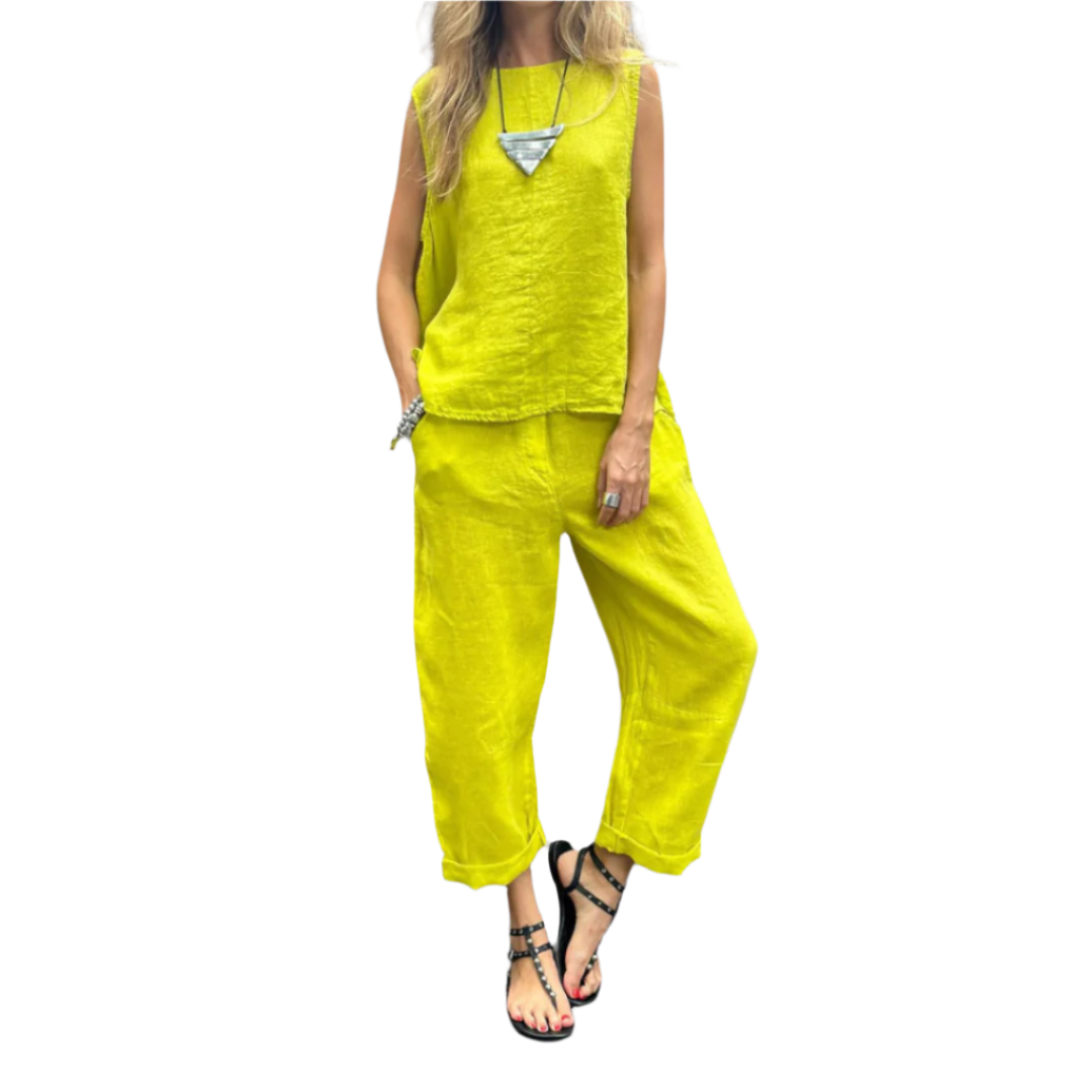 Chiara – Ærmeløs To-delt Sommer Sæt til Kvinder