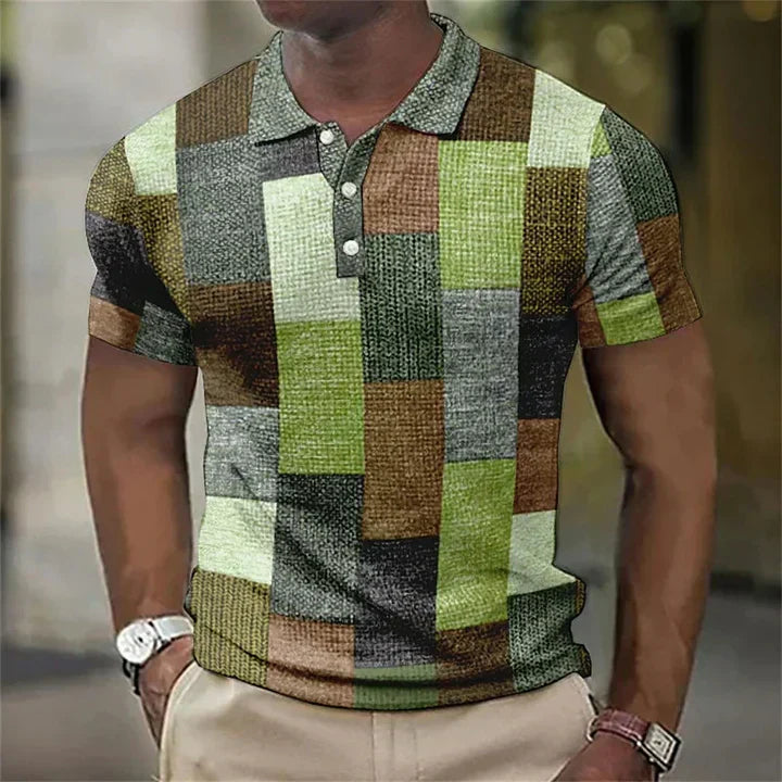 LucaMarini Ternet Kortærmet Poloshirt