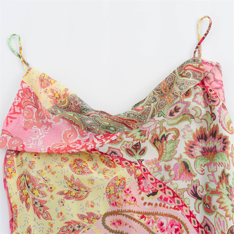 ElenaRivetti Patchwork Kjole Uden Ryg Til Kvinder