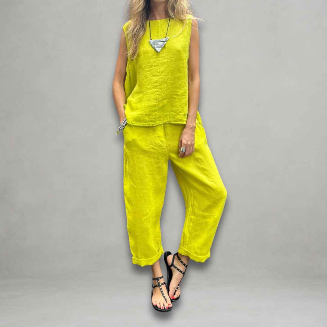 Chiara – Ærmeløs To-delt Sommer Sæt til Kvinder