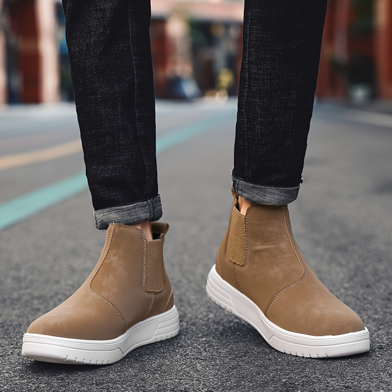 Lorenzo – Højskaftede Chelsea Boots til Mænd i Ruskind
