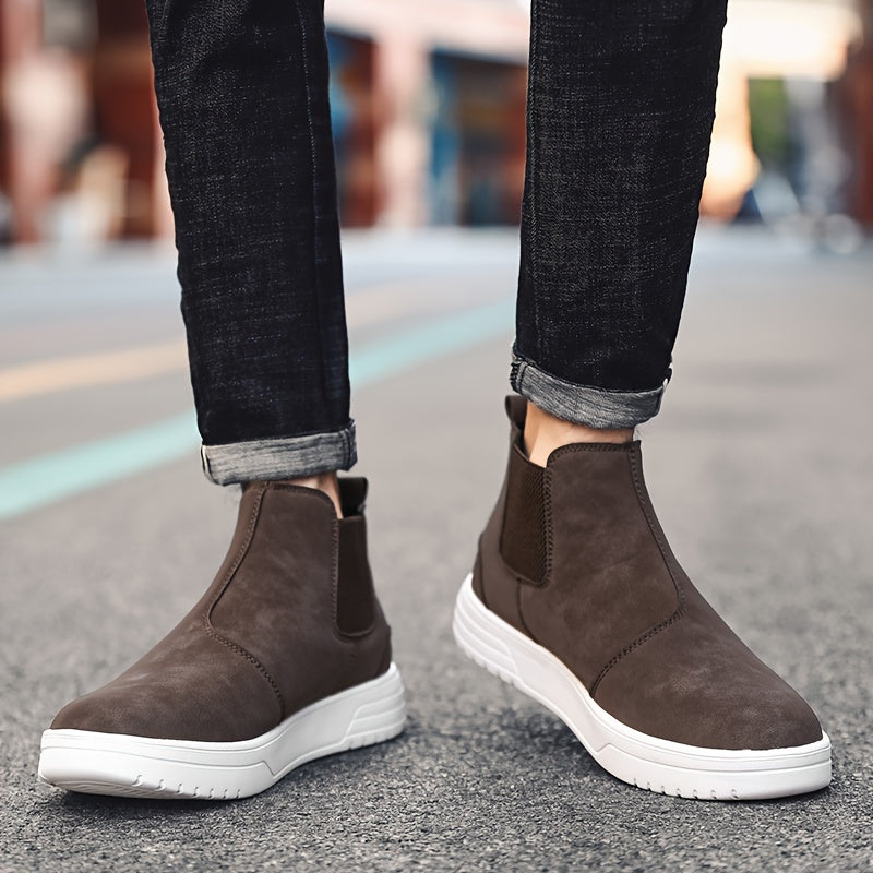 Lorenzo – Højskaftede Chelsea Boots til Mænd i Ruskind