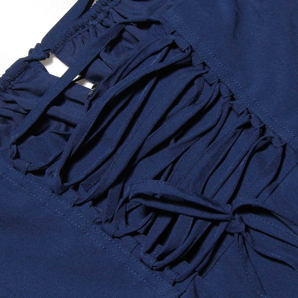 Clara – Snøre Sommerkjole med Blomsterprint til Kvinder