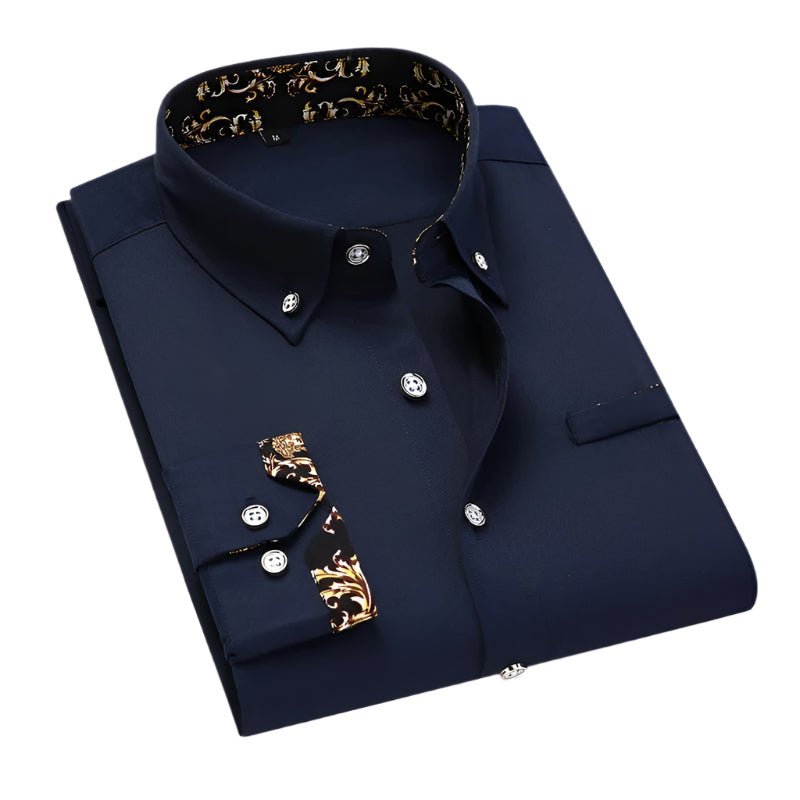 Lorenzo – Blødt Herreskjorte med Lange Ærmer