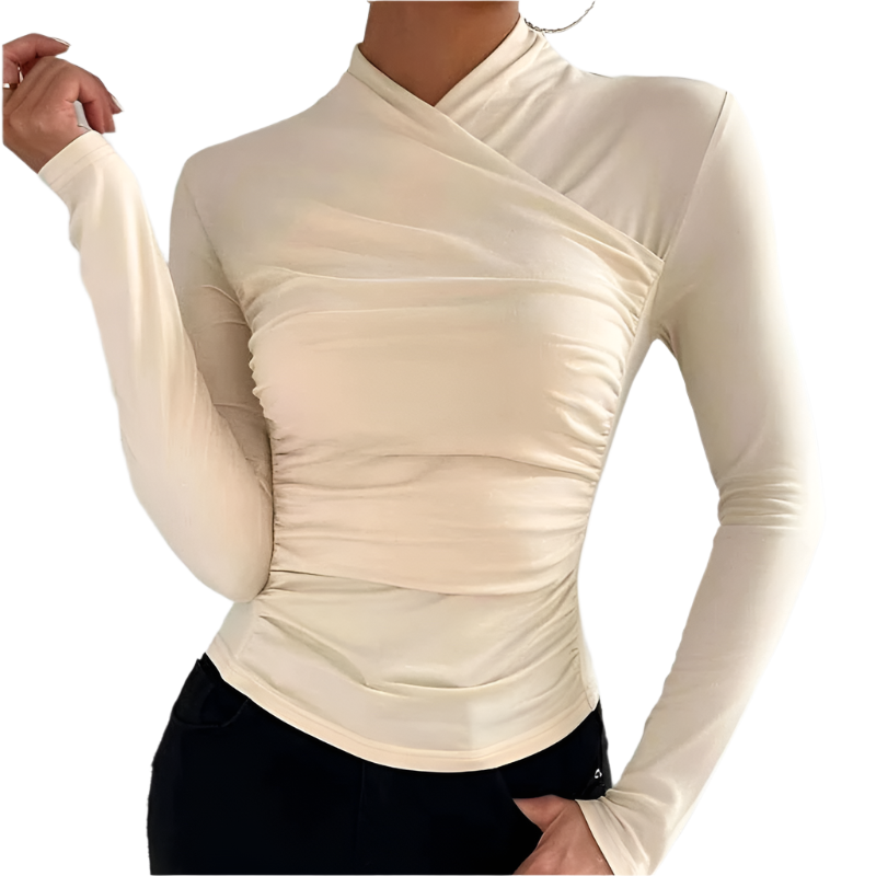 Camilia – V-hals Elegant Damebluse