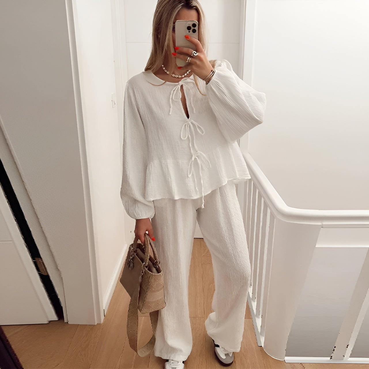 Luciana – Blød Strik Dame Loungewear Sæt