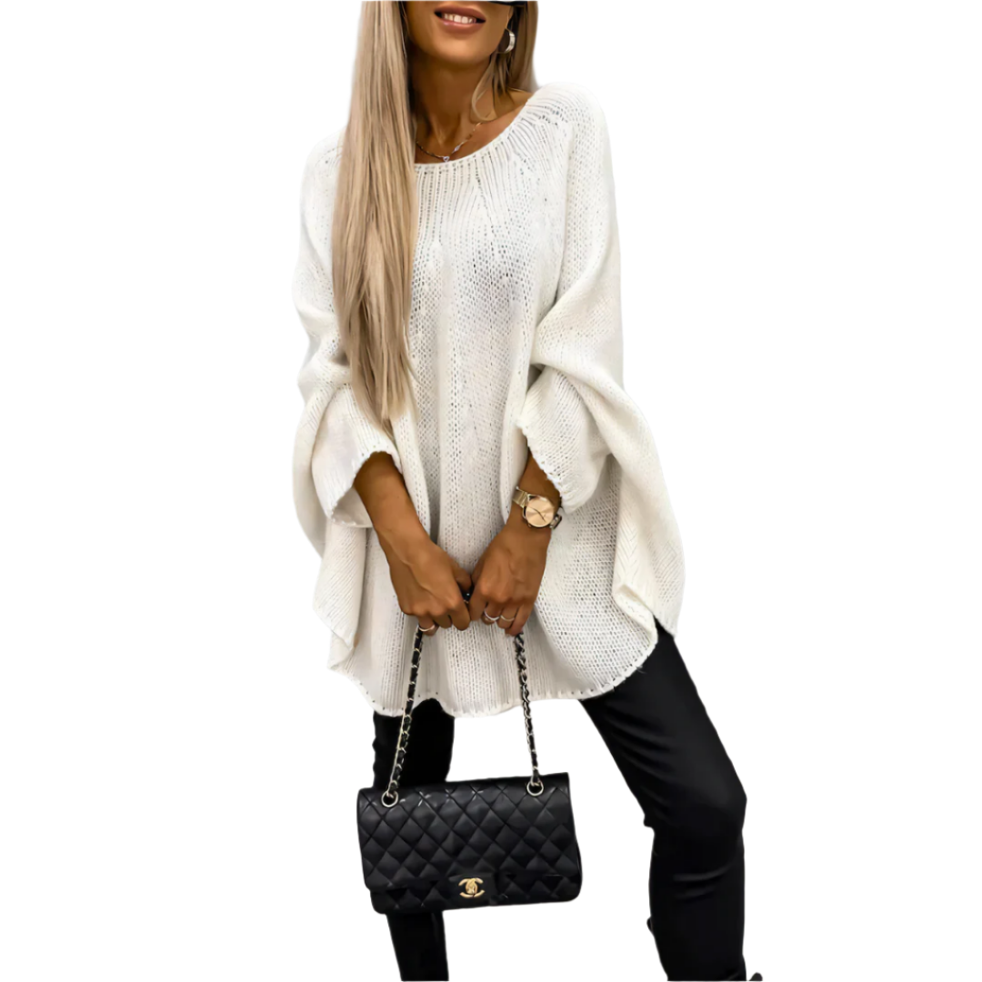 Elena – Oversize Striksweater til Kvinder