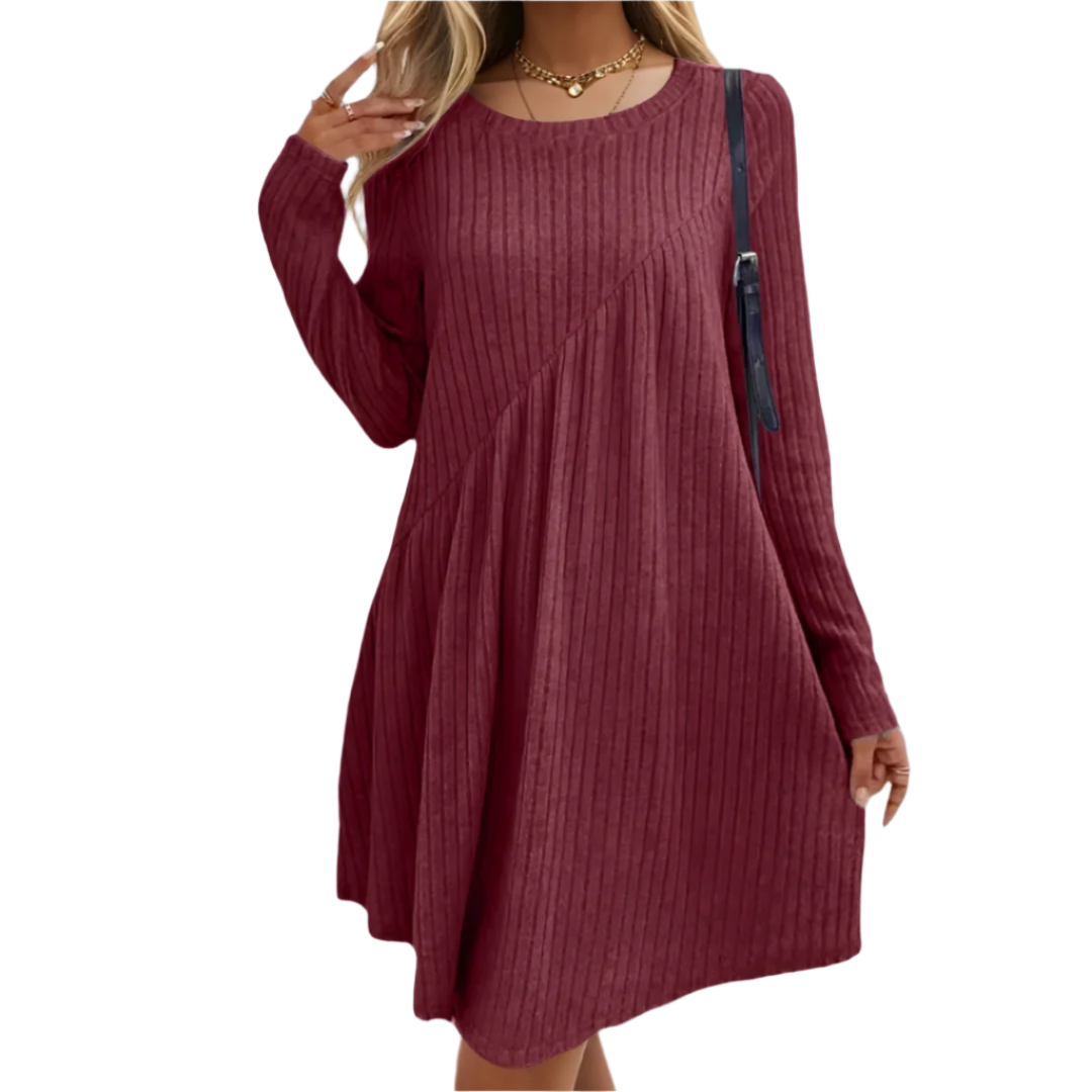 Sofia – Blød Midi Kjole til Kvinder