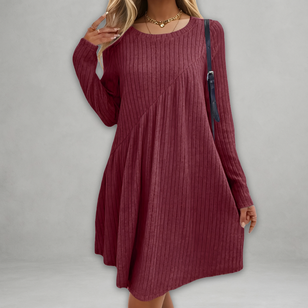 Sofia – Blød Midi Kjole til Kvinder