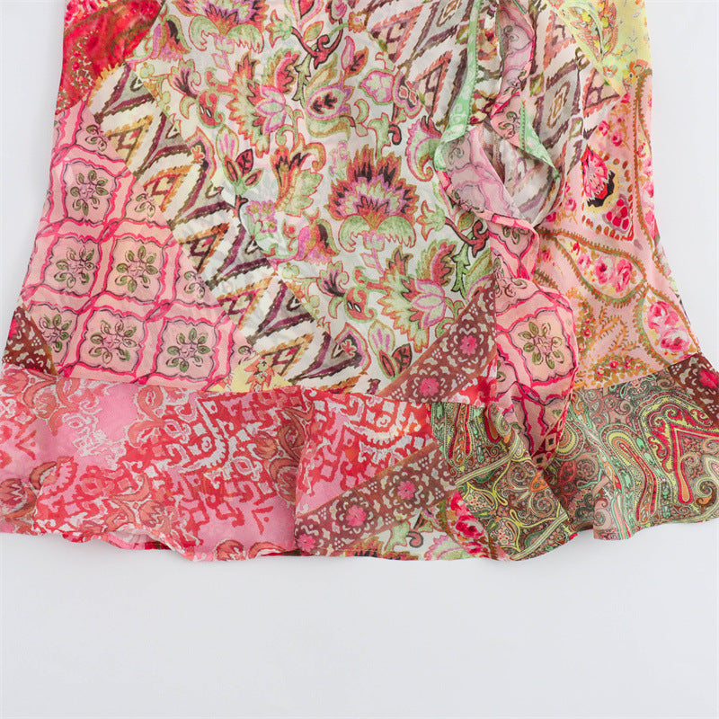 ElenaRivetti Patchwork Kjole Uden Ryg Til Kvinder