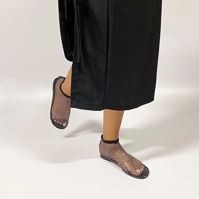 Willoe | Sandaler med rhinsten og mesh