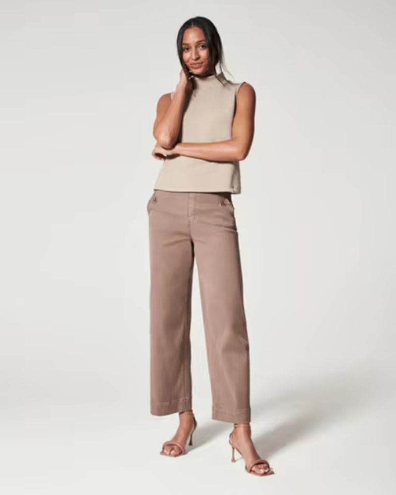 Elena – Stretch Twill Damebukser med Vide Ben