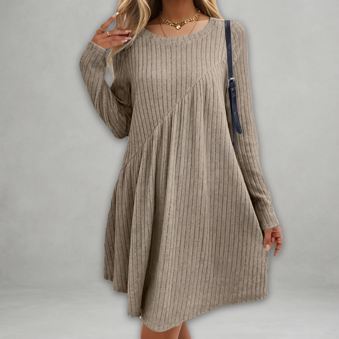 Sofia – Blød Midi Kjole til Kvinder