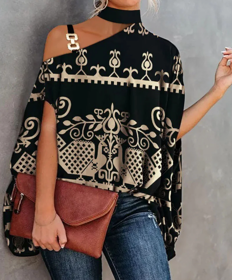 Lucia – Elegant Blomstret Top til Dame