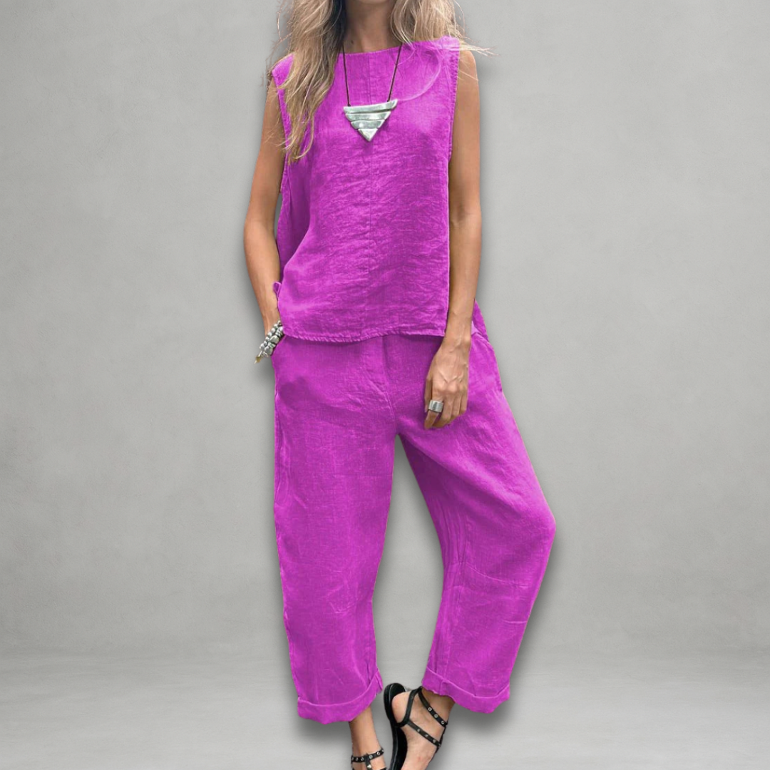 Chiara – Ærmeløs To-delt Sommer Sæt til Kvinder