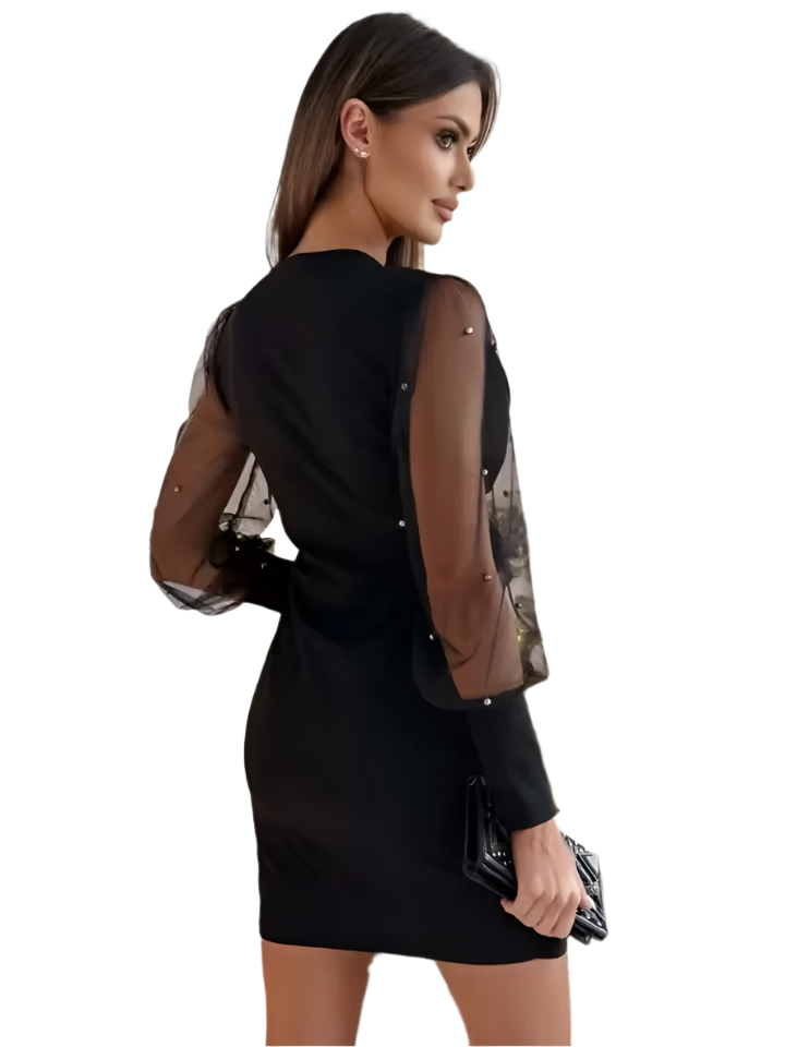 Isabella – Elegant Cocktailkjole til Kvinder med Blondeærmer