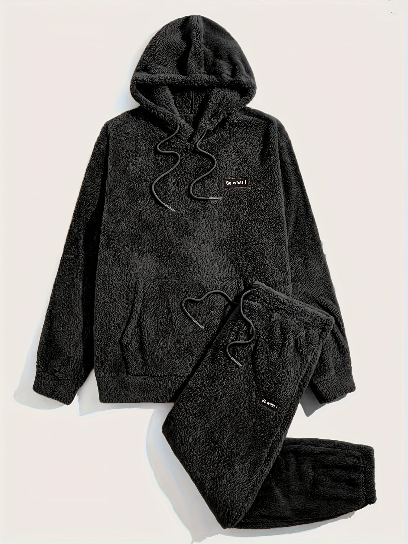 Lorenzo – Herre 2-delt Teddy Fleece Pyjamassæt