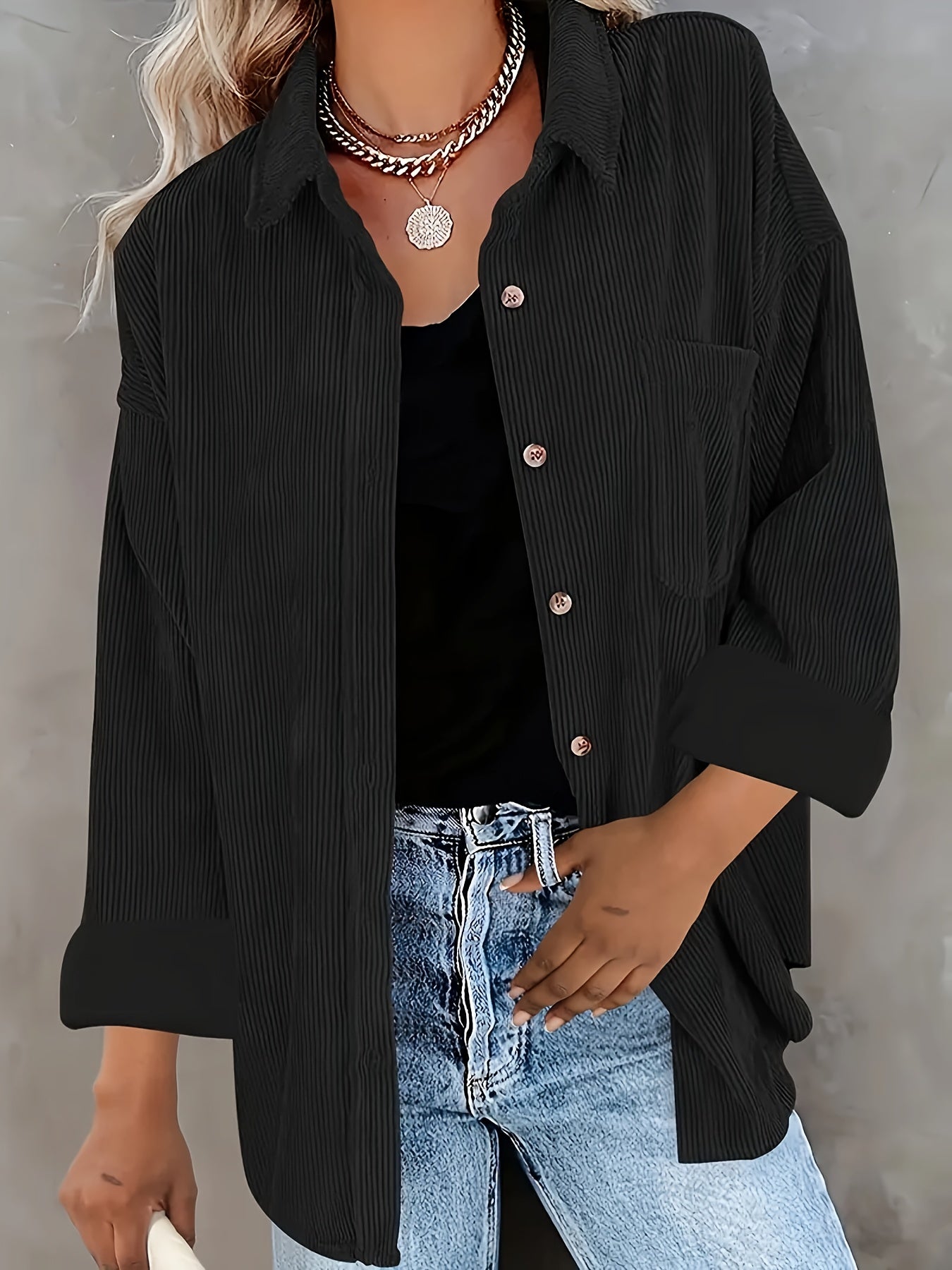 Sofia – Oversized Dame Corduroy Skjorte