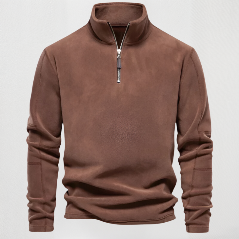 Lorenzo – Herre Fleece Pullover med Lynlås